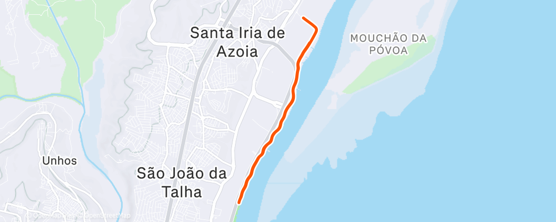 Map of the activity, Corrida da hora do almoço