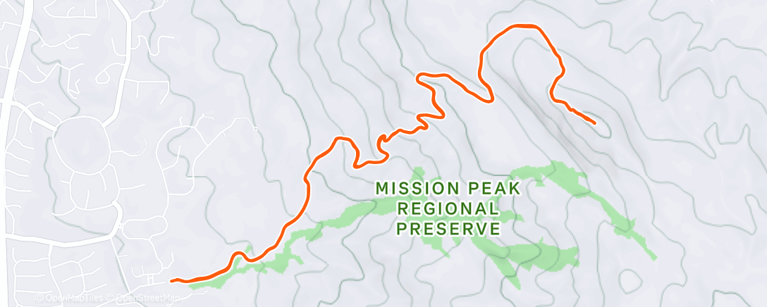 Map of the activity, Mission peak #92