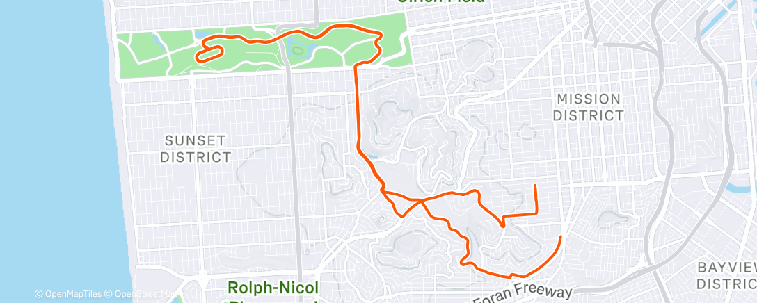 Map of the activity, Afternoon Ride