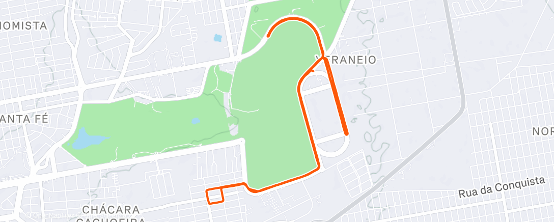 Map of the activity, Corrida matinal