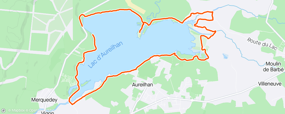 Mappa dell'attività Tour du Lac d'Aureilhan