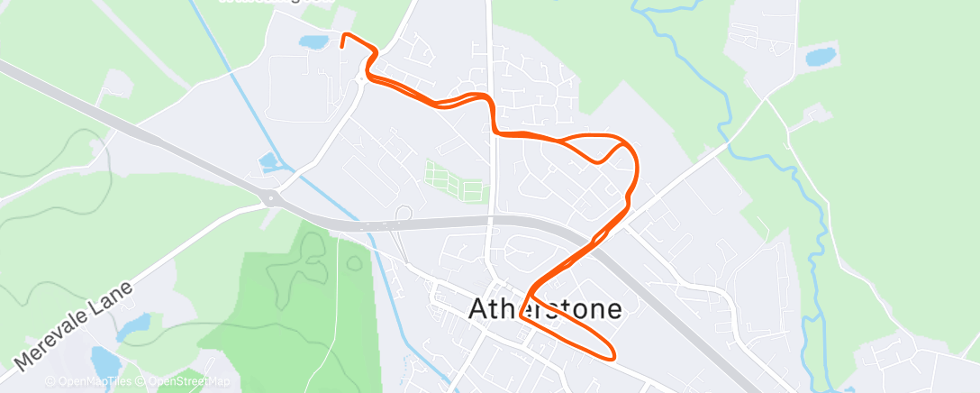 Map of the activity, Lunch Run