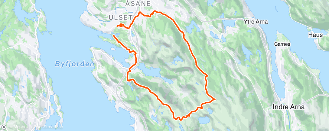 Map of the activity, Afternoon Run