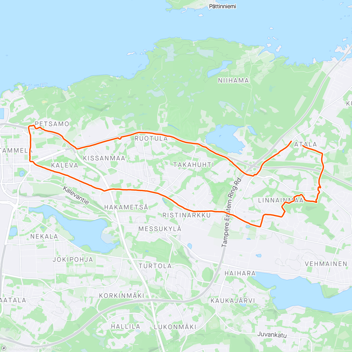 「Saunaoluen nouto lähikaupasta」活動的地圖