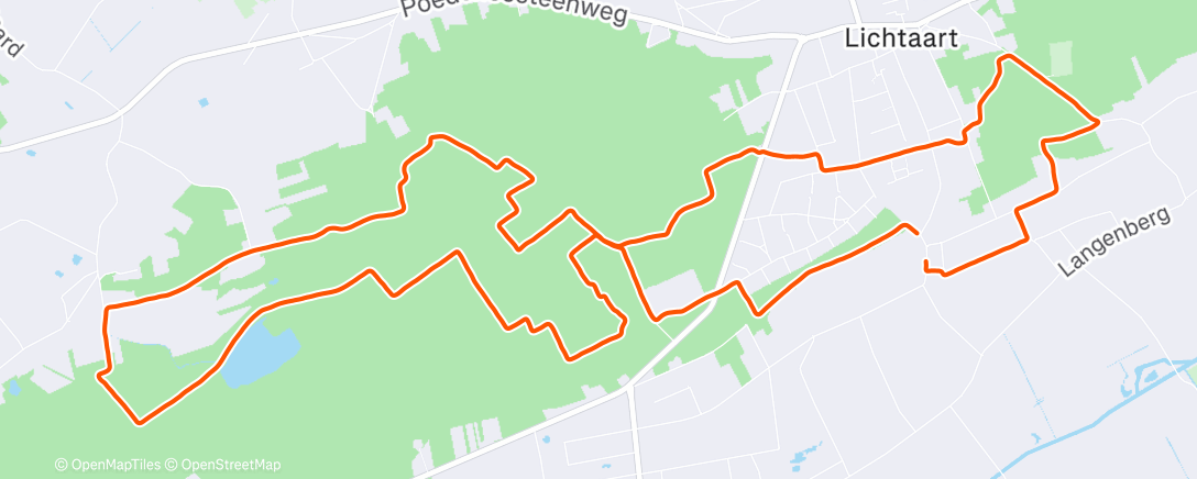 Map of the activity, Afternoon Run