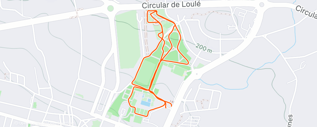 Map of the activity, Corrida ao entardecer