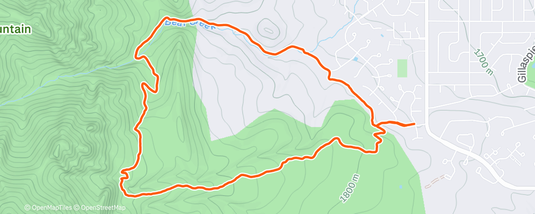 Map of the activity, Morning Trail Run