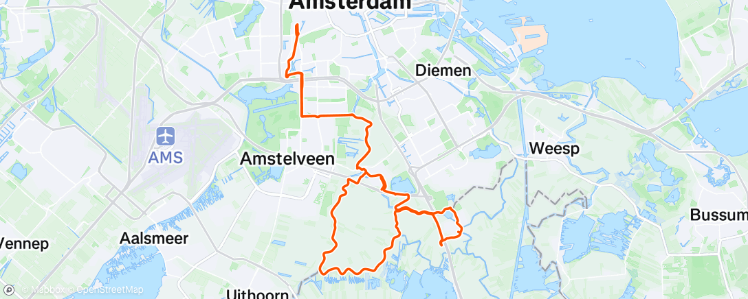 Map of the activity, Lunch Ride