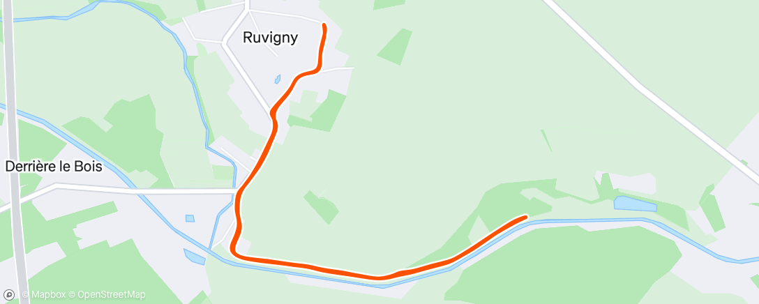 Map of the activity, Lunch Run