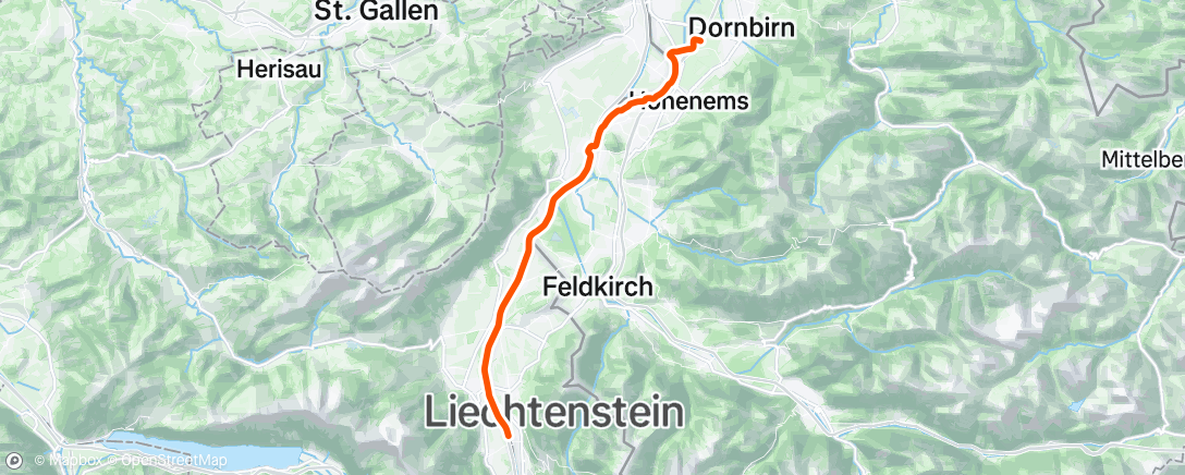 Map of the activity, Morning Ride