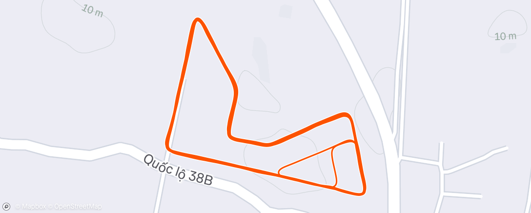 Map of the activity, Afternoon Run