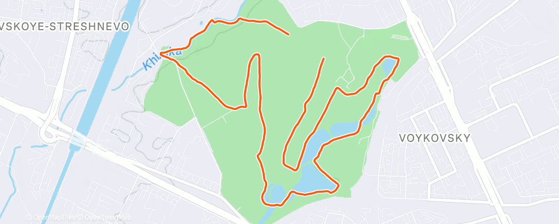 Map of the activity, Morning Run