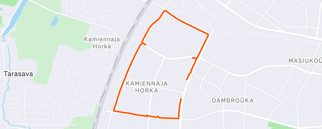 Map of the activity, Вечерний забег