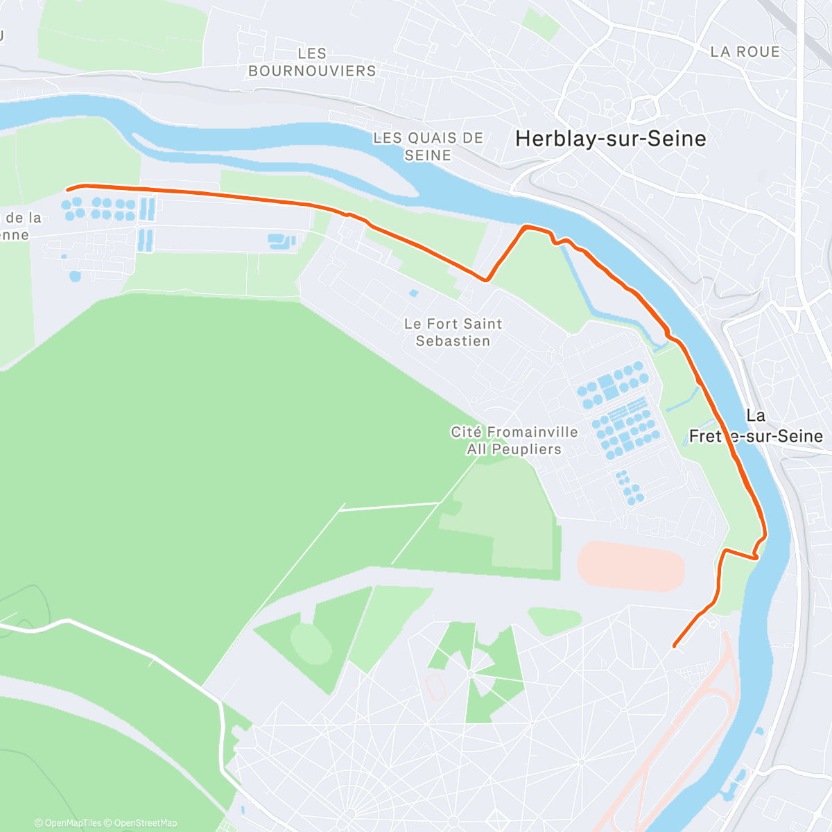 Map of the activity, Morning Run