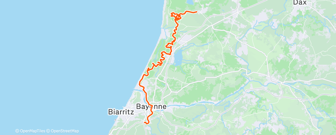 Map of the activity, MTB