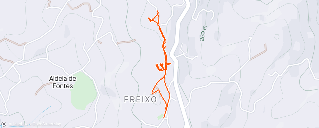 Map of the activity, Passeio matinal