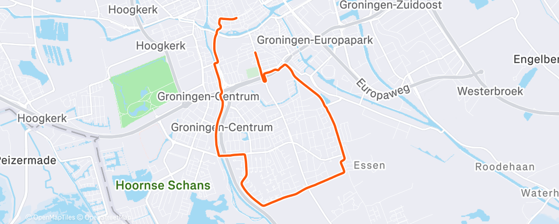 Map of the activity, Namiddagloop