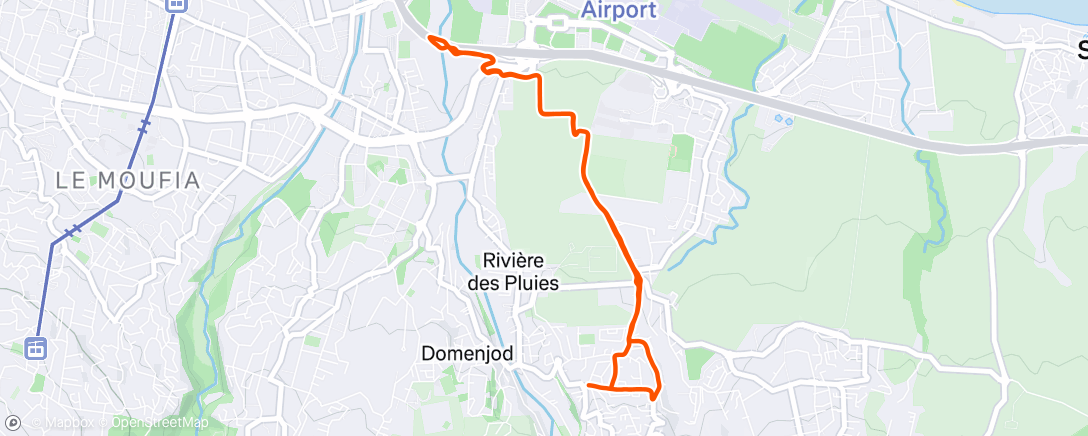 Map of the activity, Course à pied le matin, souple