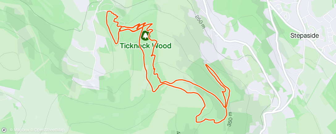 Map of the activity, Mtb with Noah and Oscar