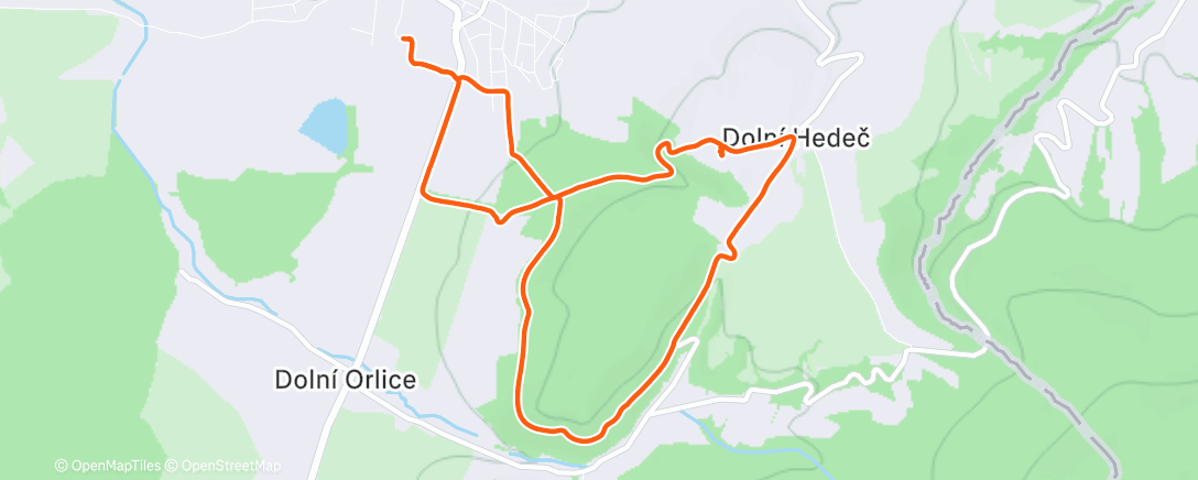 Mappa dell'attività Rekondiční procházka #9 - chtěl jsem na běžkách, ale nebylo mi to dovoleno