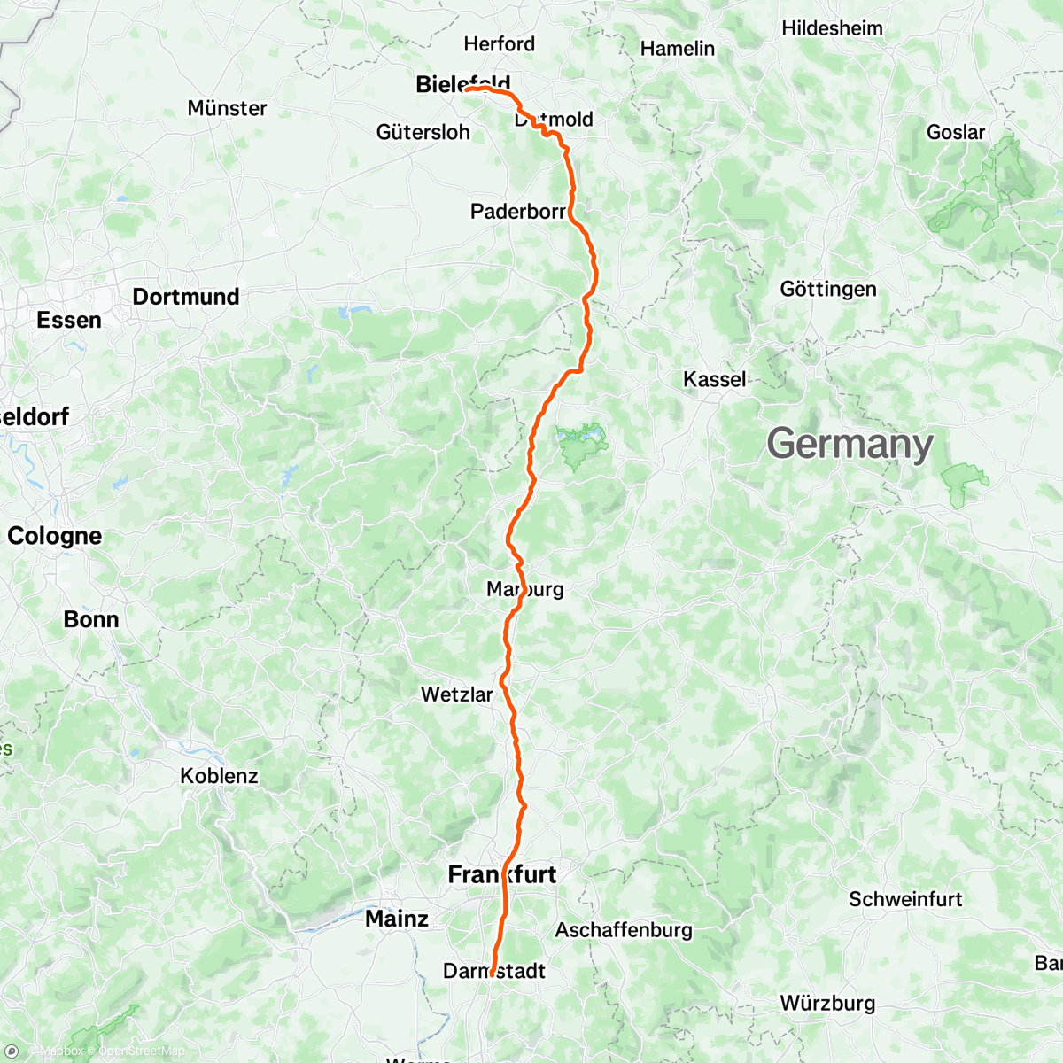 Map of the activity, VIA Race 2025 - Día 11