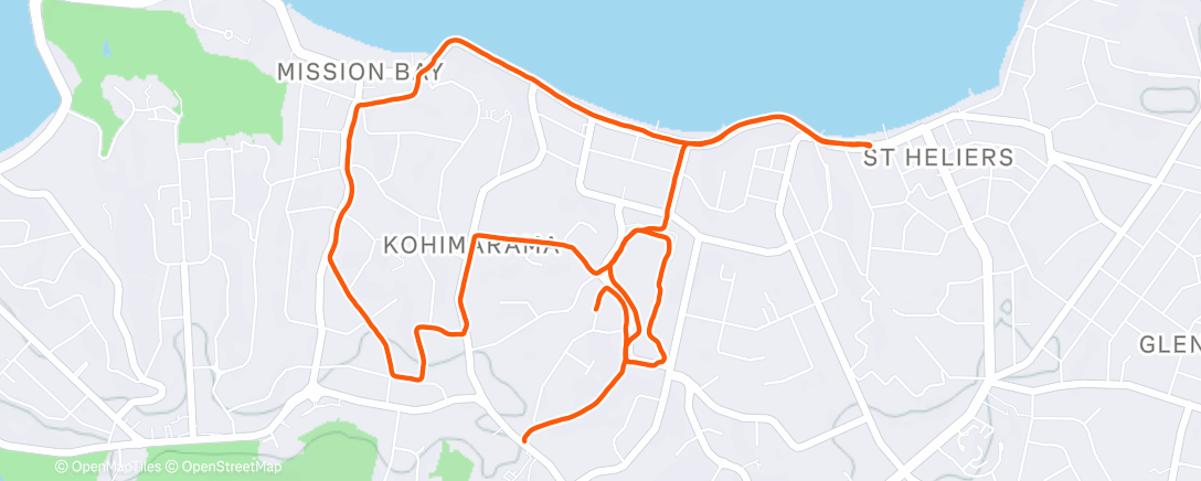 Map of the activity, Lunch Run