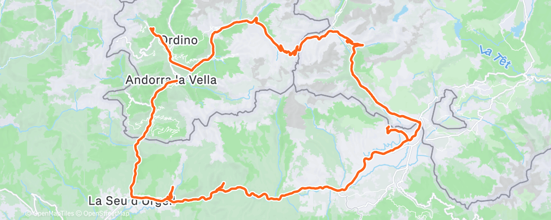 Map of the activity, Lunch Ride