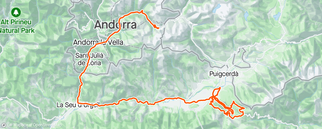 Map of the activity, Andorra - Dag 9