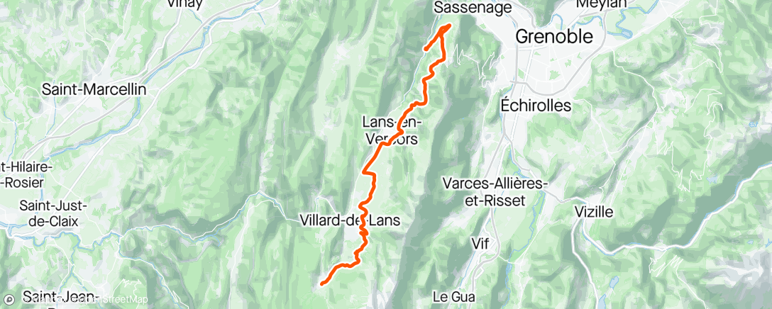 Map of the activity, Sortie VTT :juste avant la pluie!