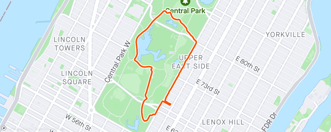 Map of the activity, Morning Run