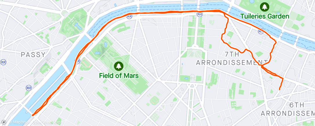 Map of the activity, Parigi