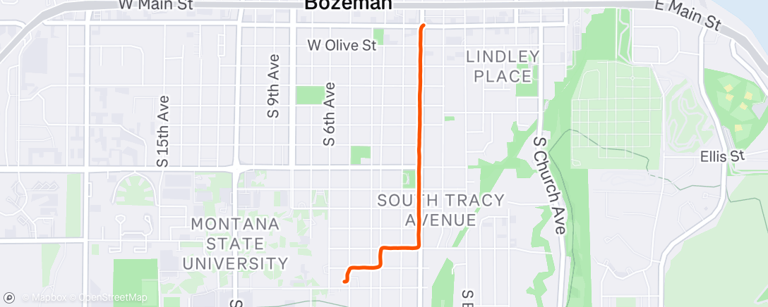 Map of the activity, Night Run