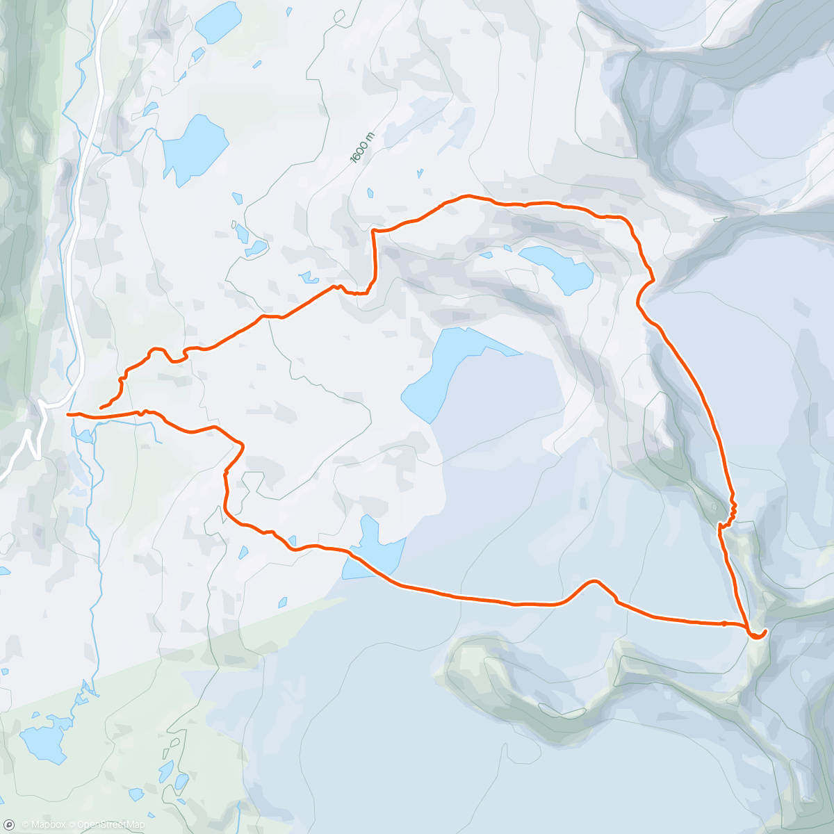 「Mai tur rundt Smørstabbstindene」活動的地圖