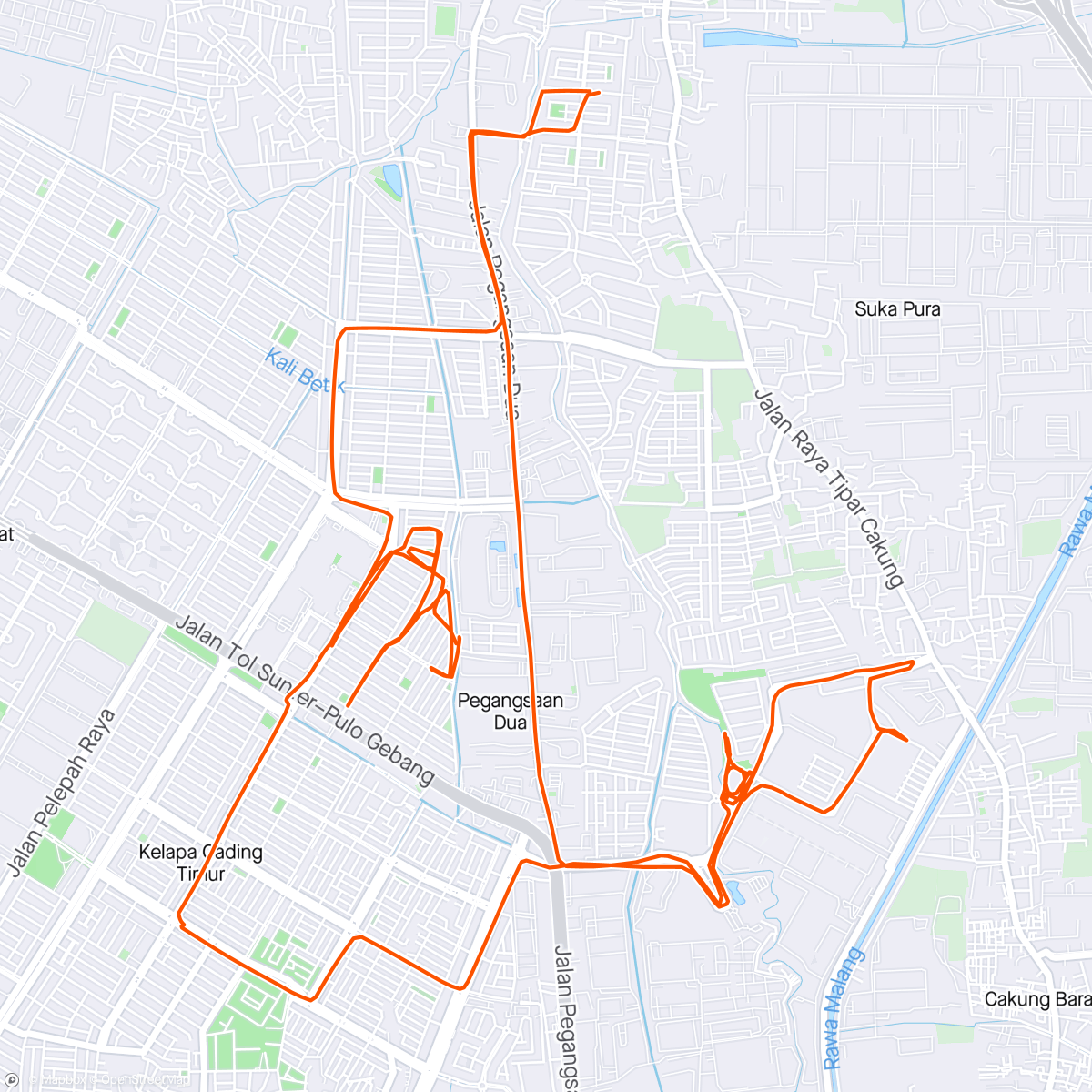 Map of the activity, Gowes Sedayu with my Boy