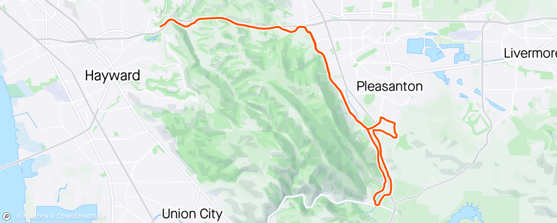 Map of the activity, First ride of the week