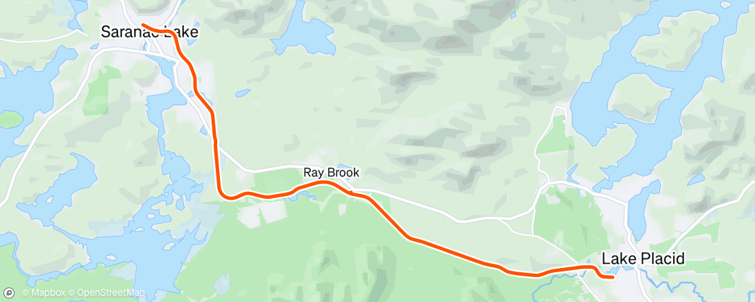 Map of the activity, ADK Rail Trail