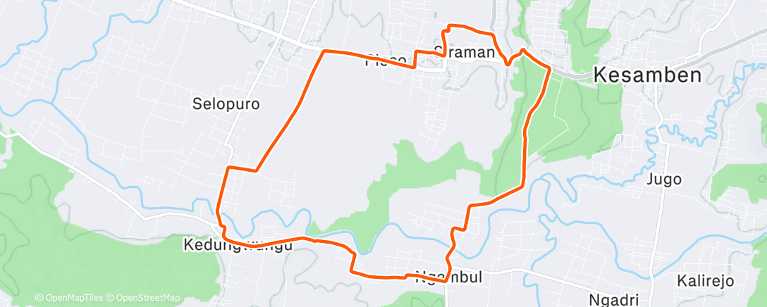 Map of the activity, Minggu brongkos