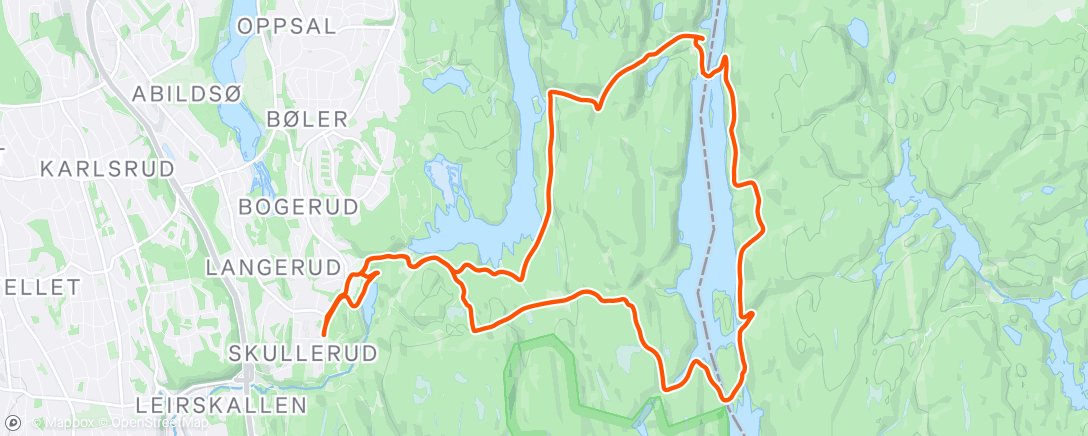 Map of the activity, Østmarka