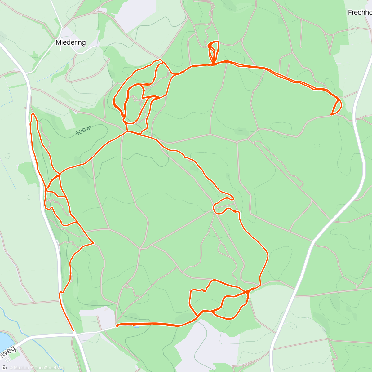 Mapa de la actividad (Mountainbike-Fahrt am Nachmittag)