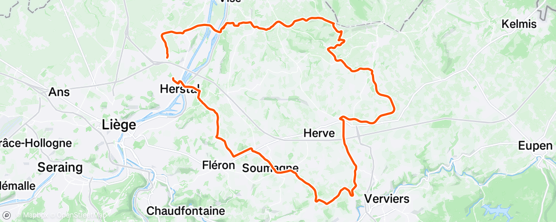 Map of the activity, Pedalata dell'ora di pranzo