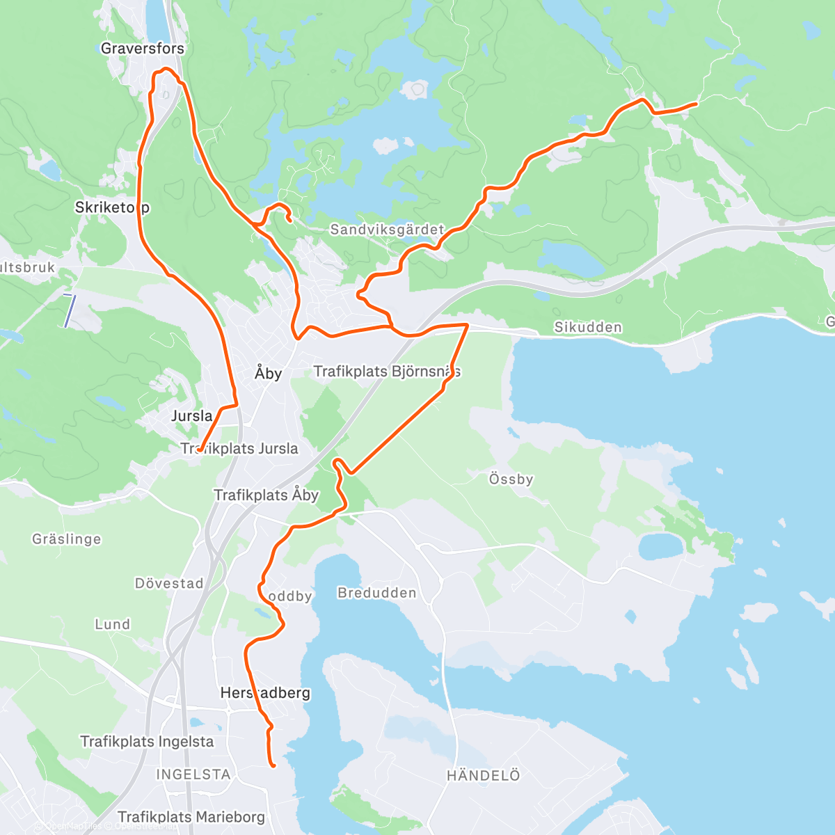 Map of the activity, Morning Mountain Bike Ride