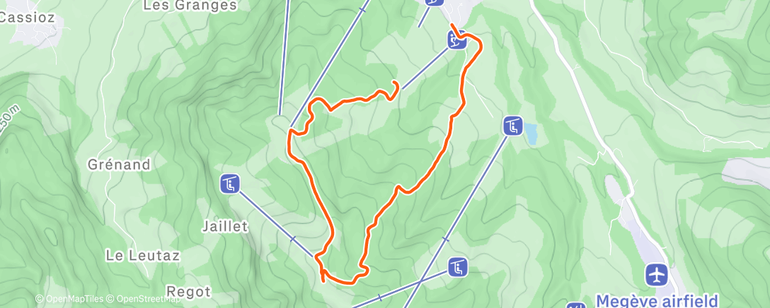 Map of the activity, Rochebrune
