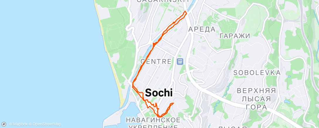 Map of the activity, Утренний забег