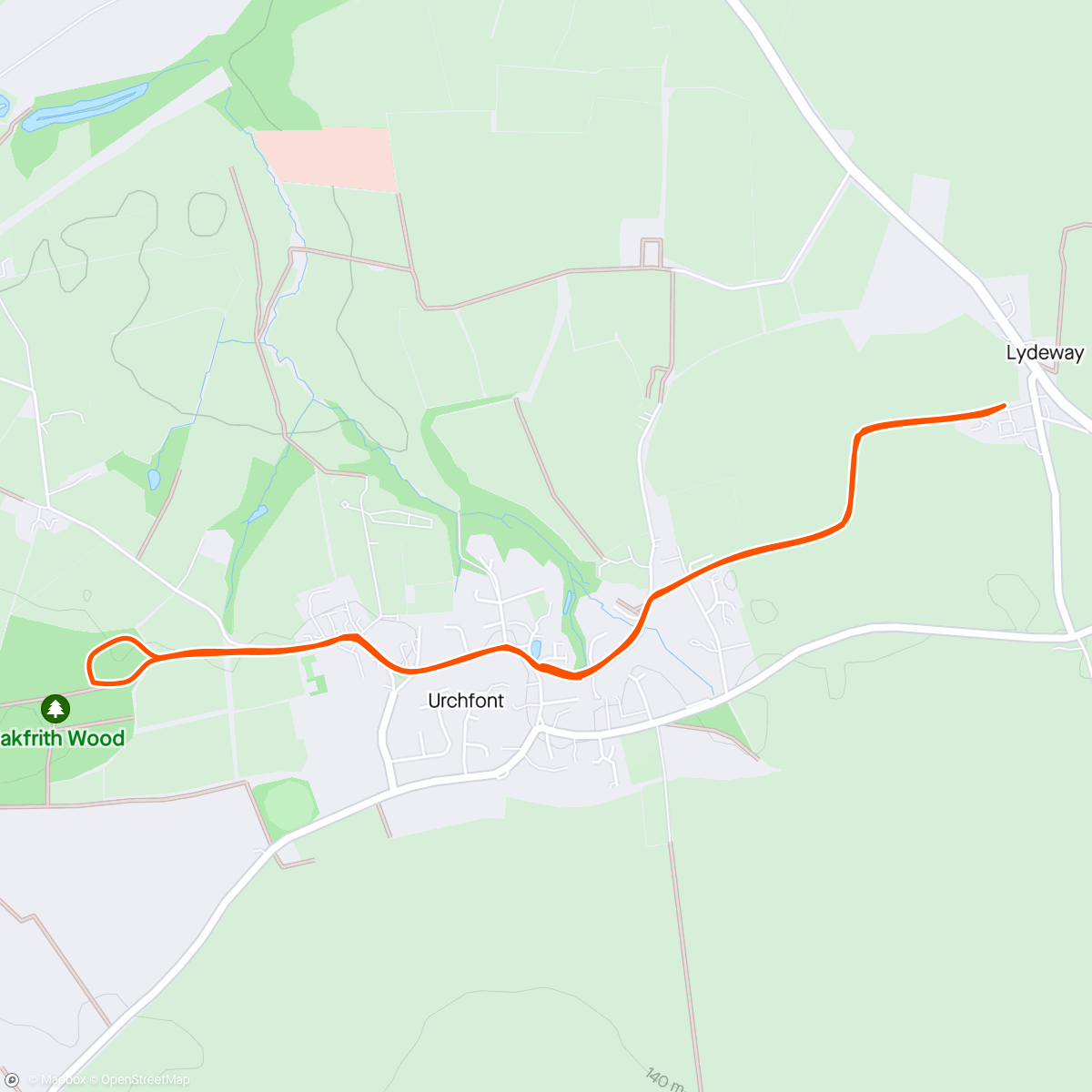 Map of the activity, FIT Blubell run