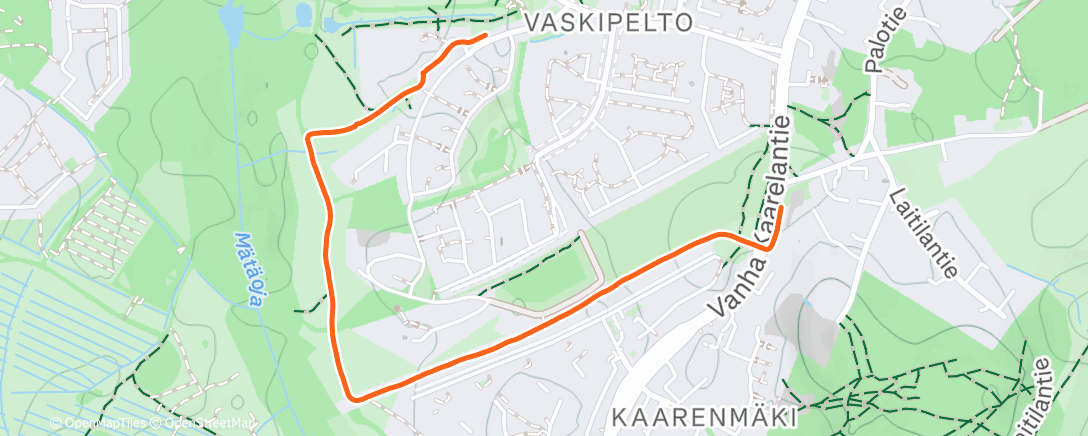 Map of the activity, Morning Walk