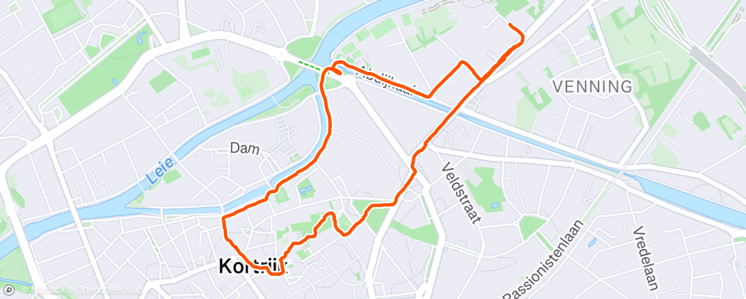 Map of the activity, Afternoon Walk