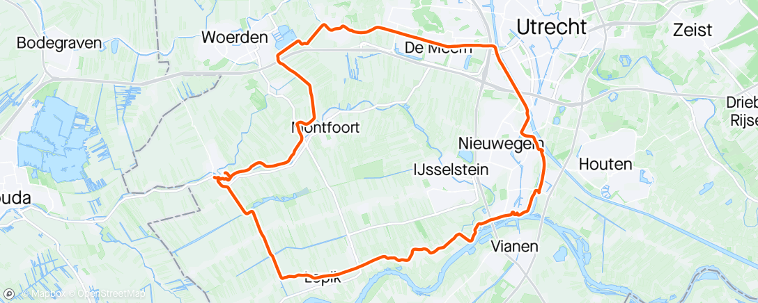Map of the activity, Rustig Moederdag rondje