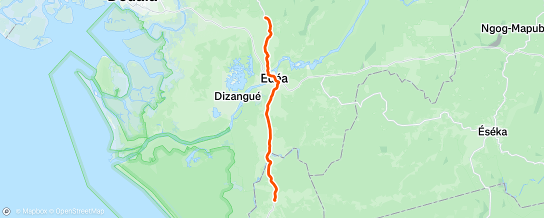 Map of the activity, Etapa 137 Elogbatindi-Logbadjeck