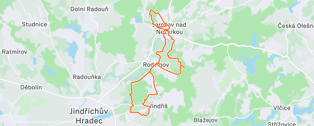 Map of the activity, Afternoon Mountain Bike Ride