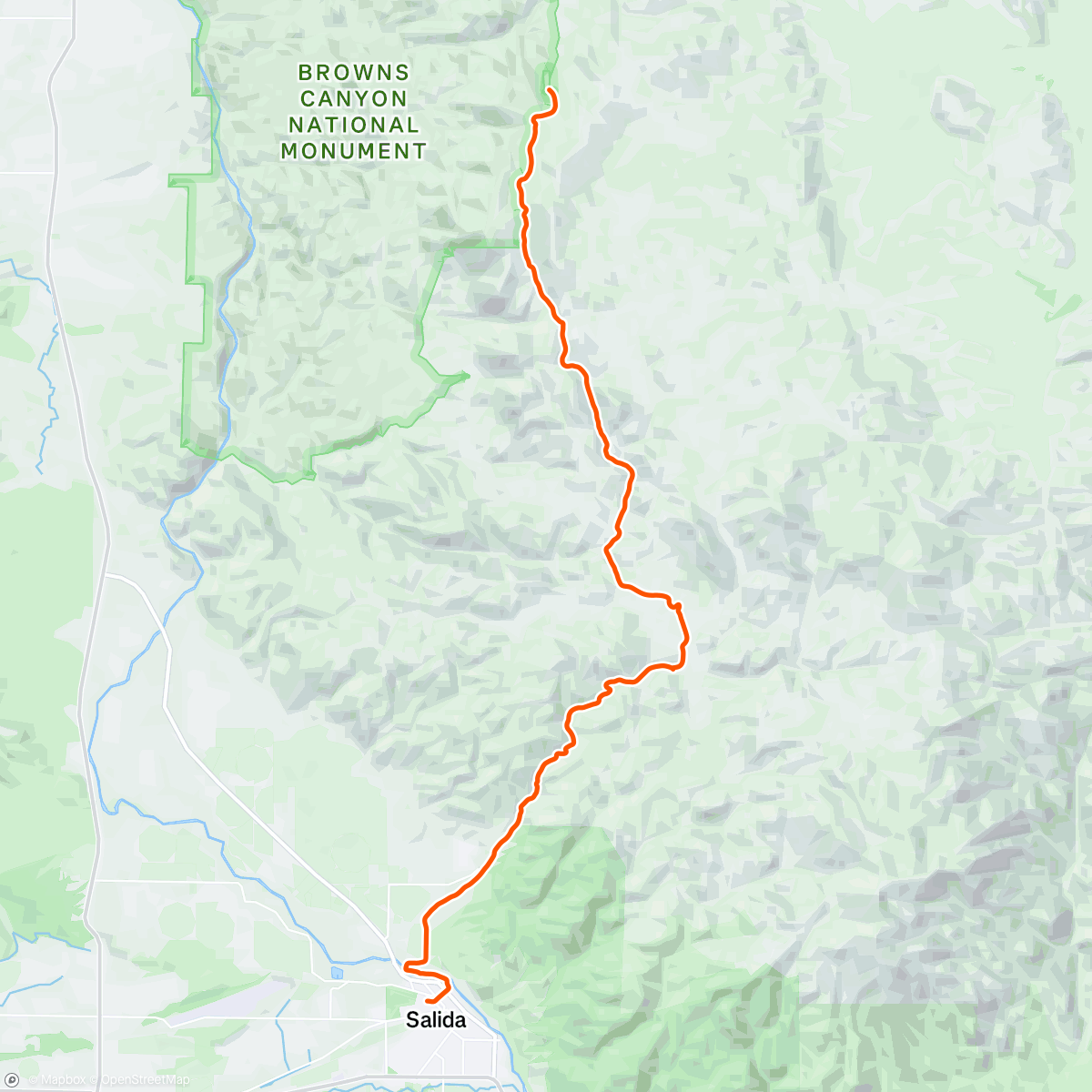 Map of the activity, Day 1 of Aspen Ridge loop